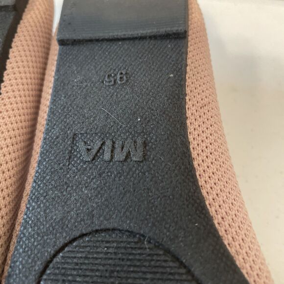 MIA Lixya Ballet Flats Women 9.5 Blush Knit Fabric Stretch Pointed Toe Slip on - Picture 10 of 13